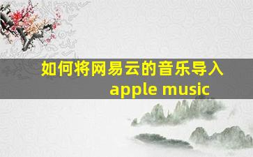 如何将网易云的音乐导入apple music